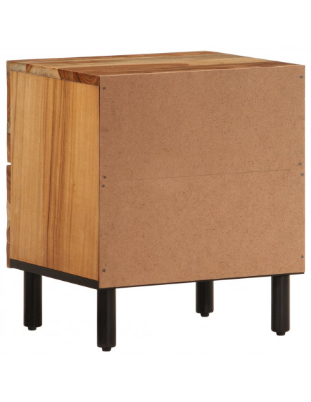 Comodino 40x33x46 cm in Legno Massello di Acacia