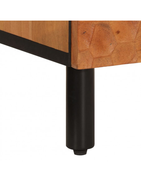 Comodino 40x33x46 cm in Legno Massello di Acacia