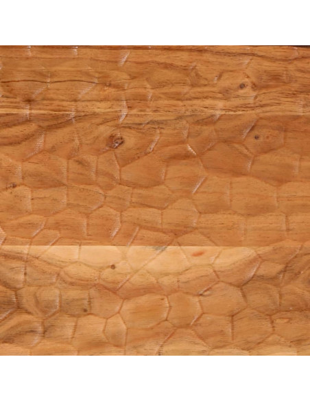 Comodino 40x33x46 cm in Legno Massello di Acacia