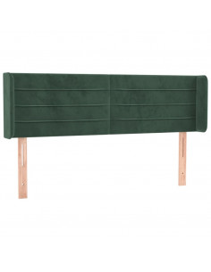 Testiera ad Orecchio Verde Scuro 147x16x78/88 cm in Velluto 2