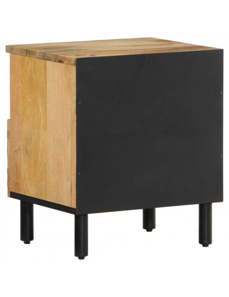 Comodino 40x33x46 cm in Legno Massello di Mango