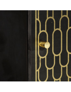 Comodino 40x33x46 cm in Legno Massello di Mango