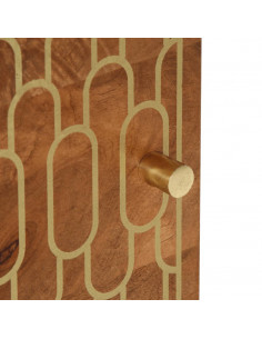 Comodino 40x33x46 cm in Legno Massello di Mango