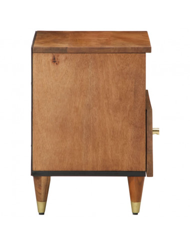 Comodino 40x33x46 cm in Legno Massello di Mango