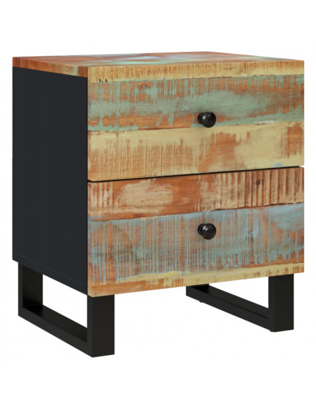 Comodino 40x33x46 cm in Legno Massello di Recupero