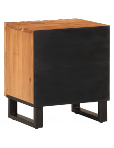 Comodino 40x34x46 cm in Legno Massello di Acacia