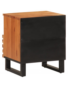 Comodino 40x34x46 cm in Legno Massello di Acacia