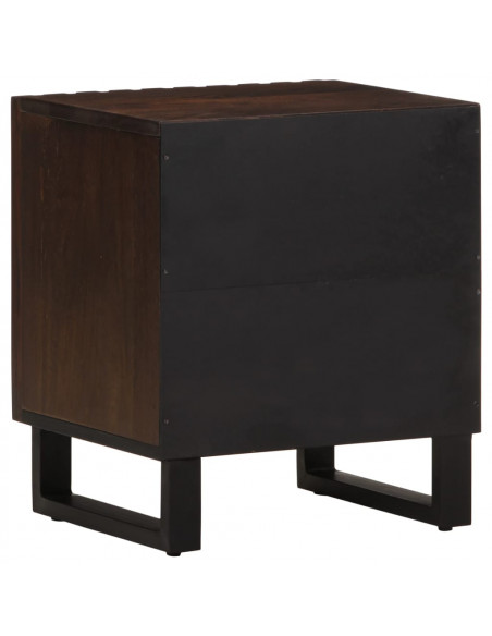 Comodino 40x34x46 cm in Legno Massello di Mango
