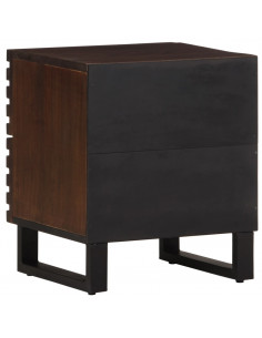 Comodino 40x34x46 cm in Legno Massello di Mango