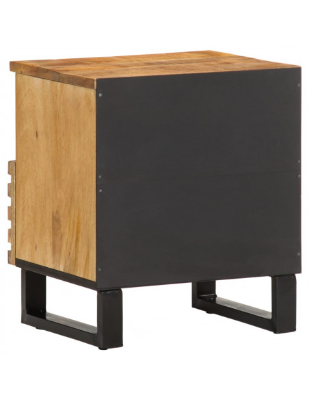 Comodino 40x34x46 cm in Legno Massello di Mango
