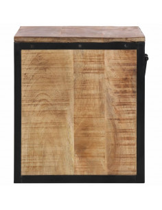 Comodino 40x35x40 cm in Legno Massello di Mango