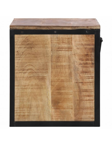 Comodino 40x35x40 cm in Legno Massello di Mango