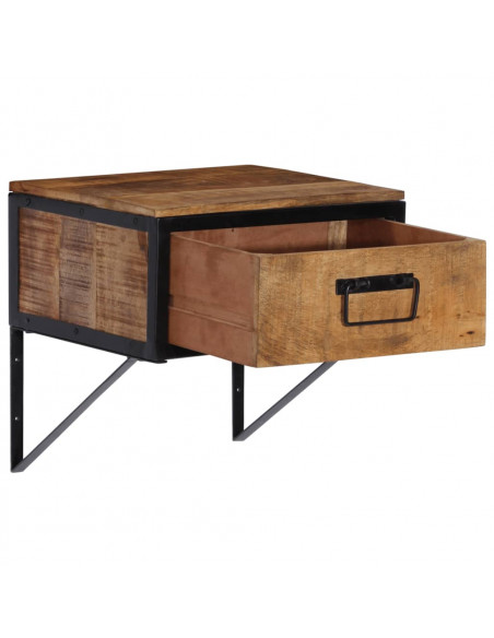 Comodino 40x35x40 cm in Legno Massello di Mango