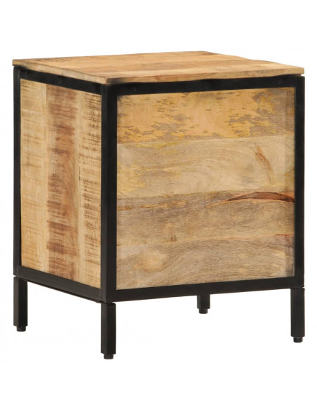 Comodino 40x35x50 cm in Legno Massello di Mango