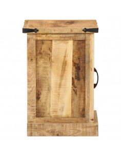 Comodino 40x35x50 cm in Legno Massello di Mango