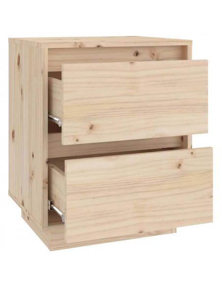 Comodino 40x35x50 cm in Legno Massello di Pino