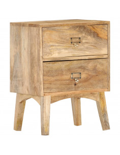 Comodino 40x35x55 cm in Legno Massello di Mango