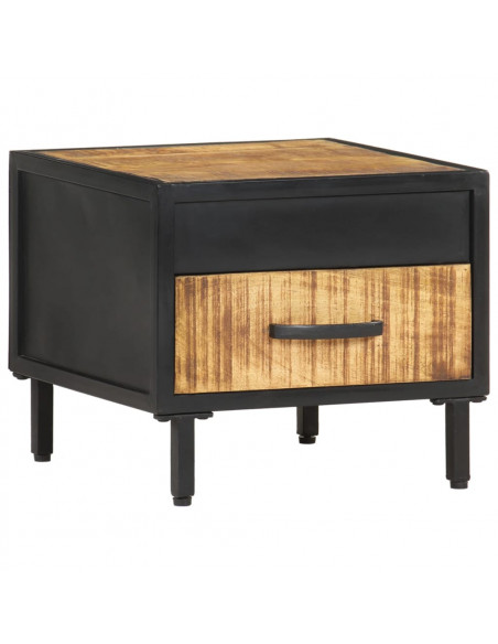 Comodino 40x40x35 cm in Legno di Mango Grezzo