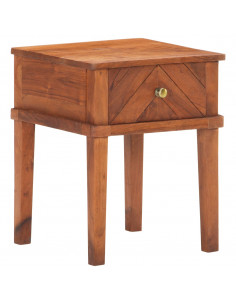 Comodino 40x40x50 cm in Legno Massello di Acacia