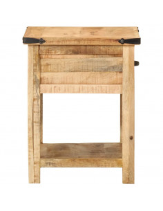 Comodino 40x40x50 cm in Legno Massello di Mango