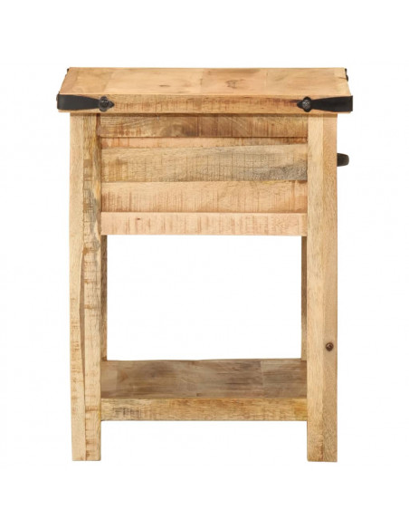 Comodino 40x40x50 cm in Legno Massello di Mango