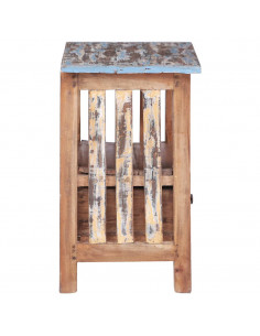 Comodino 41x30x50 cm in Legno Massello di Recupero