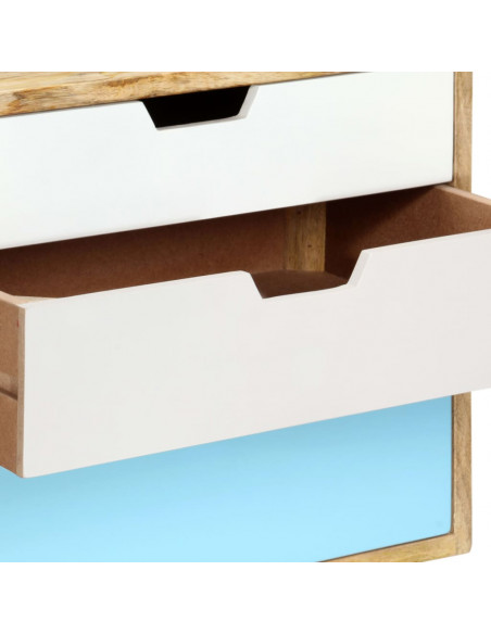 Comodino 47x35x63 cm in Legno Massello di Mango