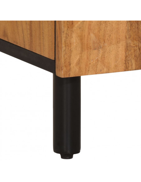 Comodino 50x33x60 cm in Legno Massello di Acacia