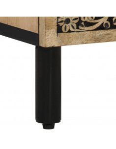 Comodino 50x33x60 cm in Legno Massello di Mango