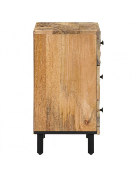 Comodino 50x33x60 cm in Legno Massello di Mango