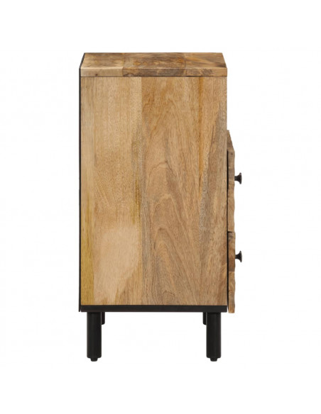 Comodino 50x33x60 cm in Legno Massello di Mango