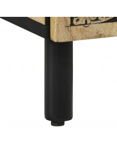 Comodino 50x33x60 cm in Legno Massello di Mango