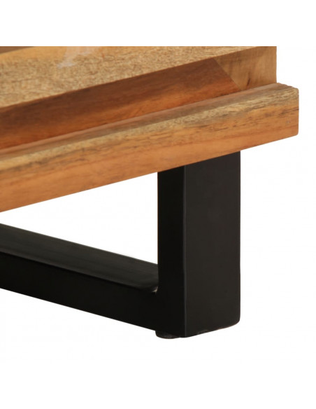 Comodino 50x34x62 cm in Legno Massello di Acacia