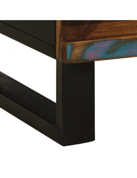 Comodino 50x34x62 cm in Legno Massello di Acacia