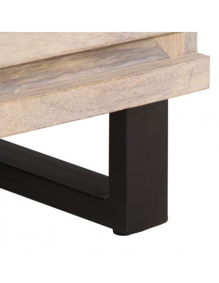 Comodino 50x34x62 cm in Legno Massello di Mango