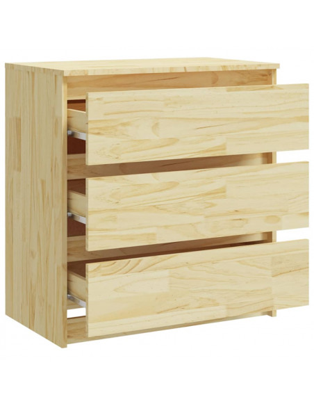 Comodino 60x36x64 cm in Legno Massello di Pino