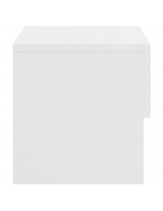 Comodino a Muro Bianco Lucido