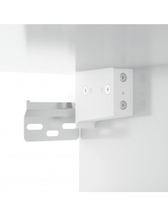 Comodino a Muro Bianco Lucido 34x30x20 cm