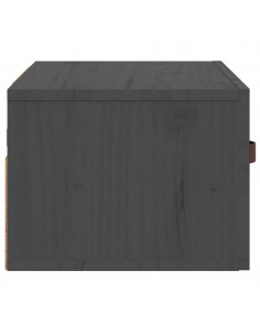 Comodino a Muro Grigio 40x29,5x22 cm