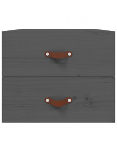 Comodino a Muro Grigio 50x36x40 cm