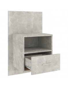Comodino a Muro Grigio Cemento