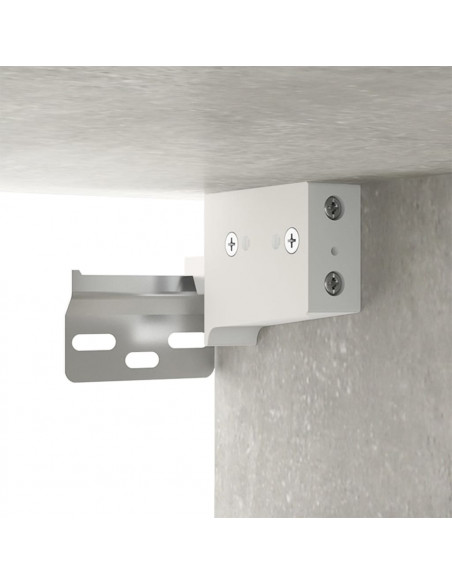 Comodino a Muro Grigio Cemento 34x30x20 cm