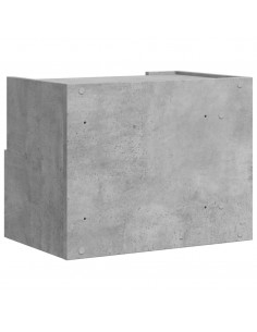 Comodino a Muro Grigio Cemento 45x30x35 cm