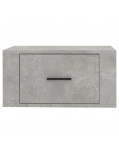 Comodino a Muro Grigio Cemento 50x36x25 cm