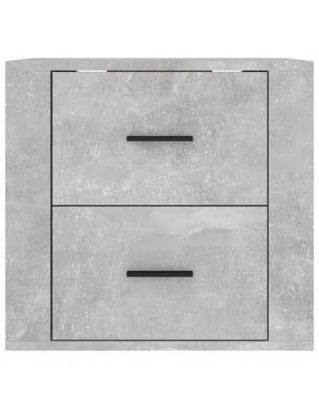 Comodino a Muro Grigio Cemento 50x36x47 cm