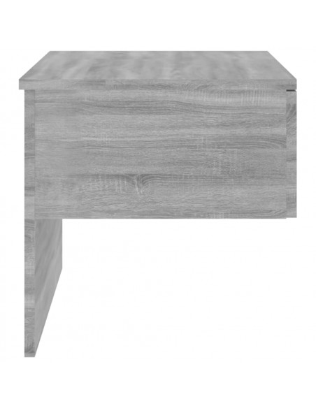 Comodino a Muro Grigio Sonoma
