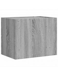 Comodino a Muro Grigio Sonoma 45x30x35 cm