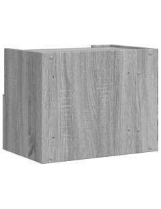 Comodino a Muro Grigio Sonoma 45x30x35 cm