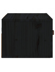 Comodino a Muro Nero 40x29,5x22 cm