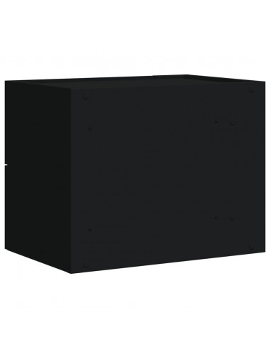 Comodino a Muro Nero 45x30x35 cm